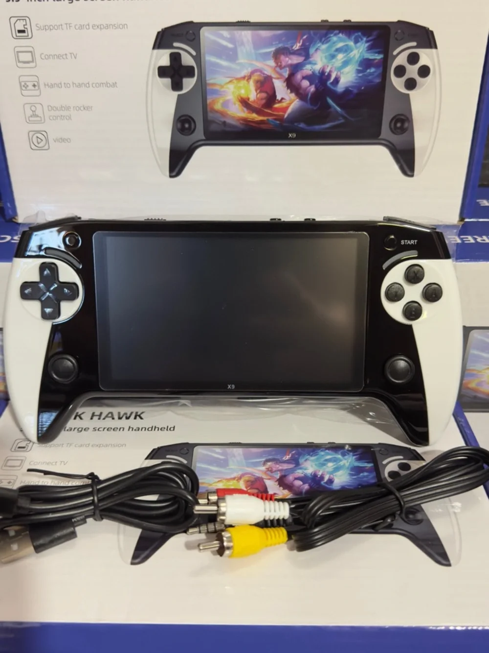 Handheld X9 Gaming Console 5.5 inch Screen TF Card- Play, Watch, Read and Listen